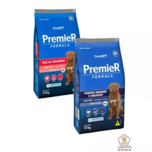 Ração Premier Pet Cães Adultos Raças Porte Grande Gigante sabor frango e carne 15 kg
