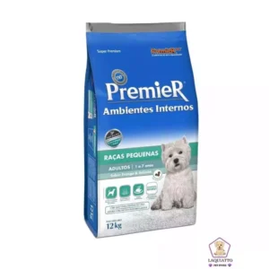 Ração Premier Ambientes Internos Cães Adultos Pequeno 12kg - Frango e Salmão