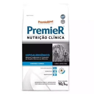 Ração Premier Nutrição Clínica Hipoalergênico para Cães de Médio e Grande Porte 10,1kg Cordeiro e Arroz