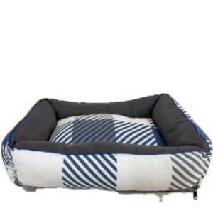 Cama Para Cachorros e Gatos Azul e Branco Tamanho M