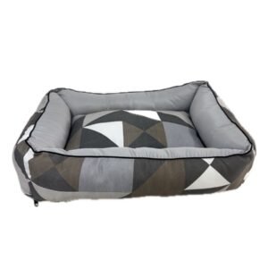 Cama Para Cachorros e Gatos Cinza e Marrom Tamanho M