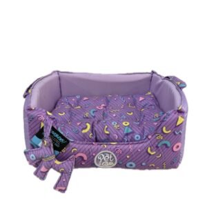 Cama Para Cachorros e Gatos Pet Cão Roxo Festa Lavável Tamanho P