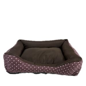 Cama Para Cachorros e Gatos Marrom e Rosa Lavável Tamanho G