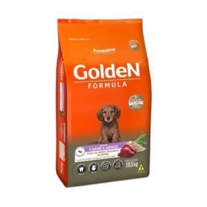 Golden Ração Cães cachorro pet Mini Bits Carne e arroz filhotes porte pequeno 10,1kg