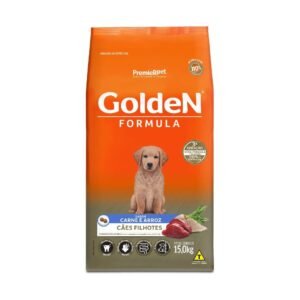 Golden ração Cães cachorros pet carne e arroz filhotes 15kg