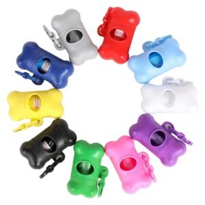 Cata-Caca Porta Saquinhos Higiênicos para Pets - Modelo Ossinho (com Refil)