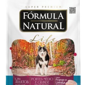 Fórmula Natural Super Premium Life Cães cachorro pet Adulto Porte médio e grande frango e linhaça 15kg