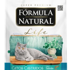 Formula Natural Super premium life Ração pet gatos castrados sabor salmão 10,1kg