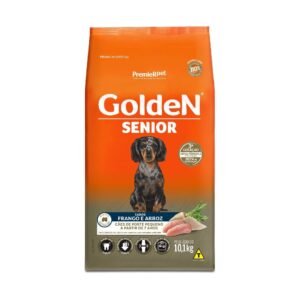 Golden ração Cães cachorros pet Mini Bits frango e arroz Senior porte pequeno 10,1kg