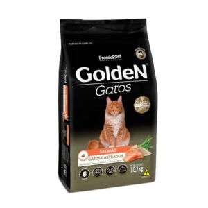 Golden Ração Gatos Castrados pet salmão 10,1kg