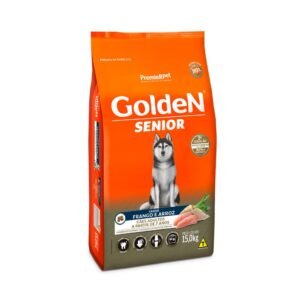 Golden Ração Cães cachorro pet frango e arroz Senior Adultos 15kg