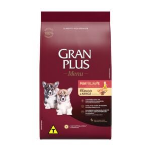 Gran Plus Menu Ração Cães cachorro pet Frango e arroz mini filhotes 10,1kg