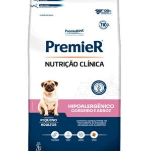 Premier Nutrição Clinica Hipoalergênico Ração Cães cachorro pet Adulto Porte Pequeno Cordeiro e Arroz 10,1kg