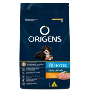 Origens Premium Especial Ração Cães cachorro pet frango e cereais Filhotes porte médio e grande 15kg