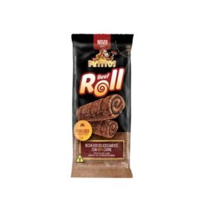 Petito Beef Roll Petisco Cães Cachorro Pet Snacks Bifinho sabor carne 20g a unidade