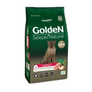 Golden Seleção Natural Ração Gatos Castrados pet frango com batata doce 10,1kg