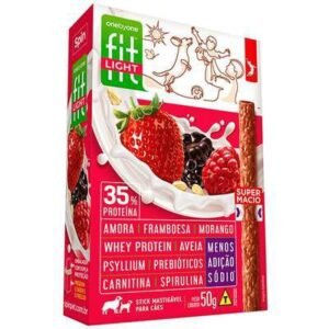 Spin Onebyone Fit Petisco Cães Cachorro Pet Snacks Amora, Framboesa e Morango 50g cada caixa