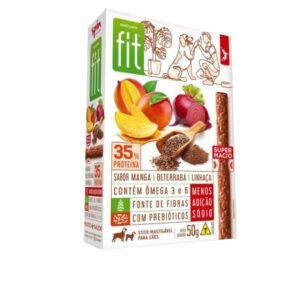 Spin Onebyone Fit Petisco Cães Cachorro Pet Snacks Manga, Beterraba e Linhaça 50g cada caixa