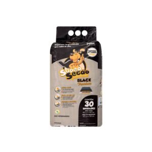 Tapete Higiênicos Super Secão Black Premium Pet Para Cães de pequeno e médio porte 30 unidades